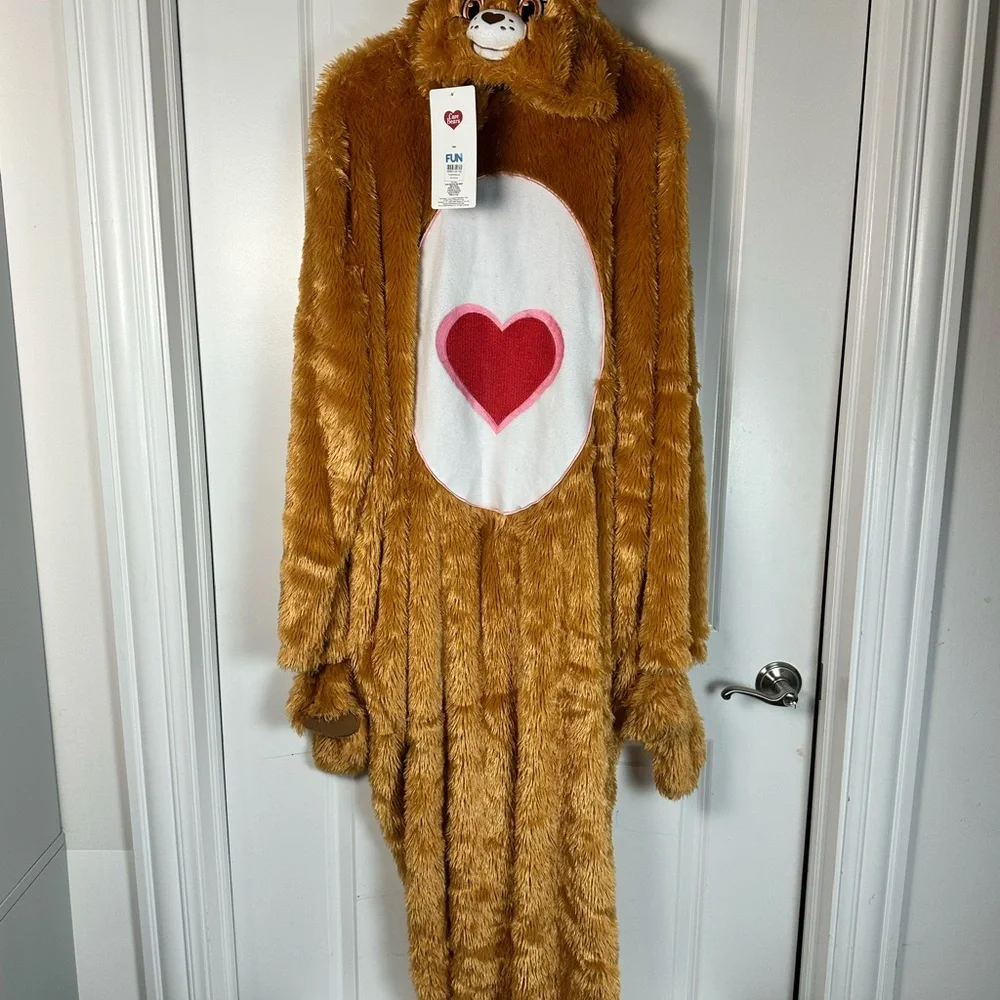 Care Bears Brown and White Plush Onesie with Pink Accent - Picture 10 of 10